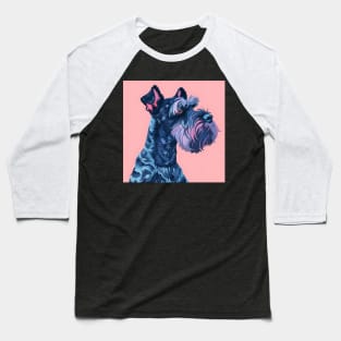 70s Kerry Blue Terrier Vibes: Pastel Pup Parade Baseball T-Shirt